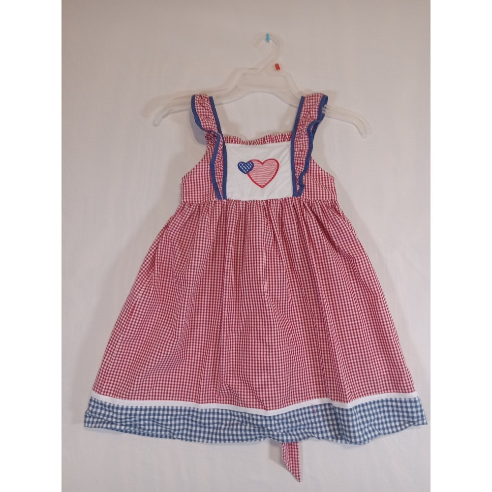 Americana-themed‎ smocked dress  Lil Cacuts Size 6 Fourth July Summer